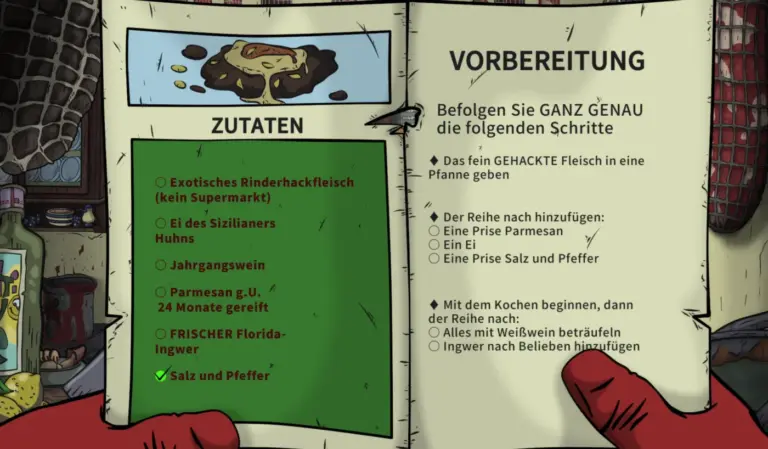 The Hand of Glory Komplettlösung – Chef Tonys Rezept mit allen Zutaten und der Zubereitung